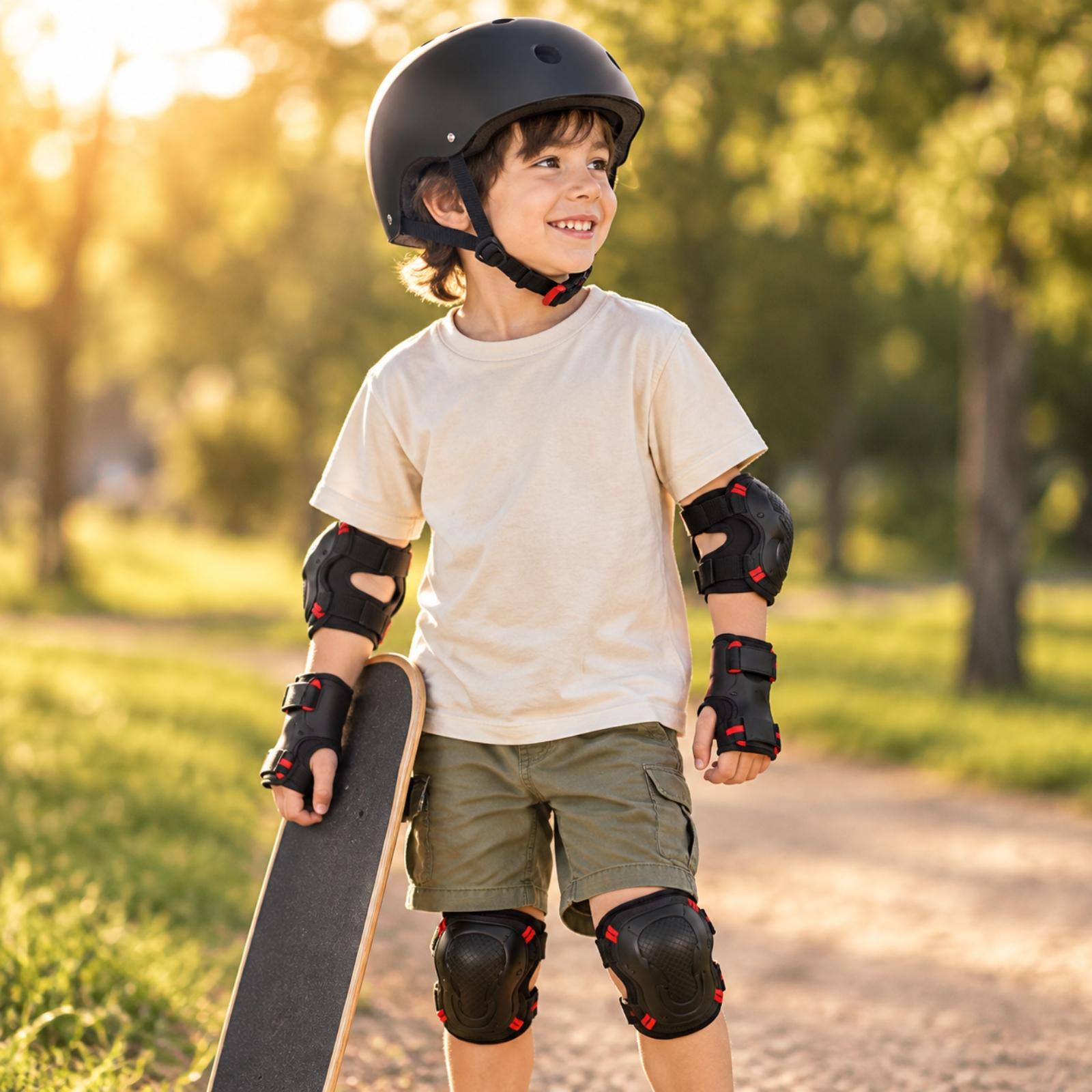 Scooter Helmet Set - Helm Skateboard dengan Cangkang Keras ABS,