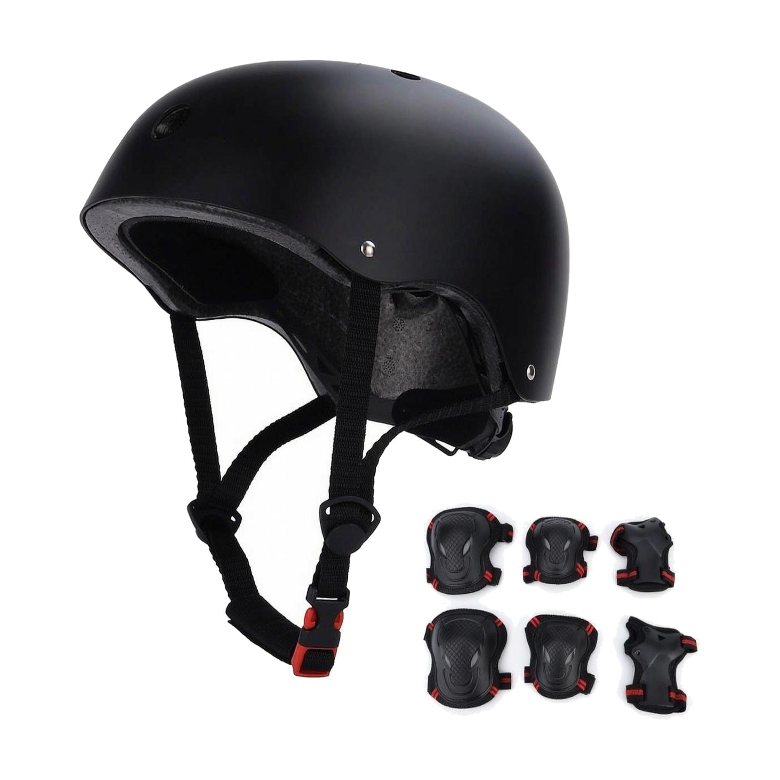 Scooter Helmet Set - Helm Olahraga Serbaguna Warna Hitam Doff