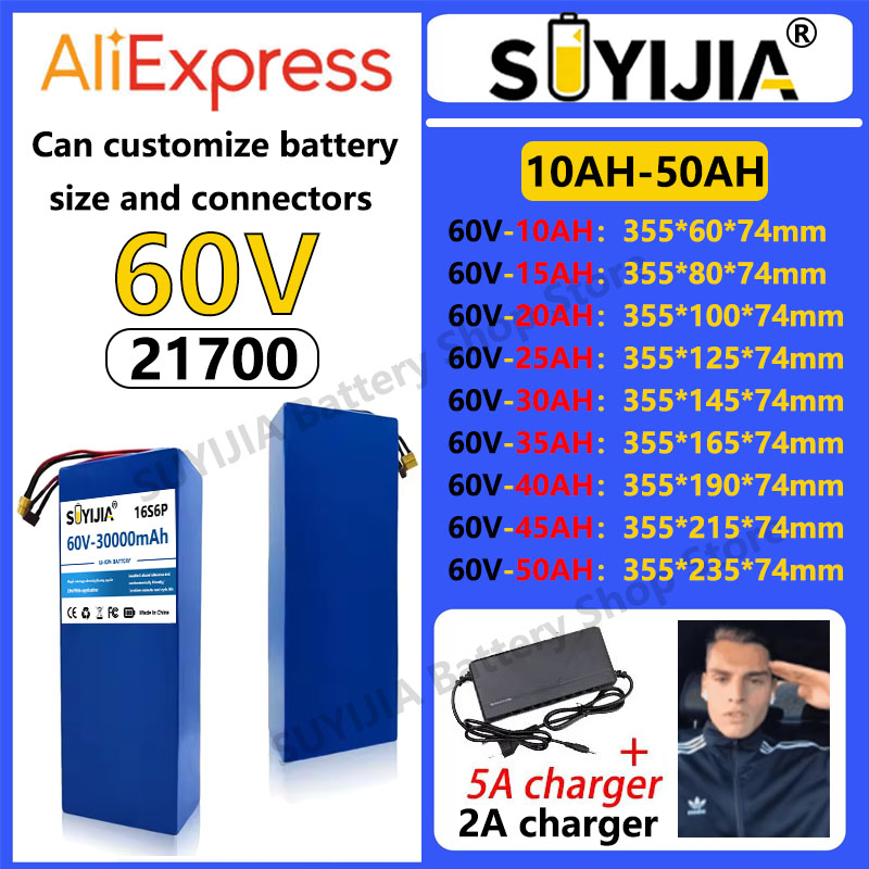 60V 30Ah 21700 Battery Pack - Paket Baterai Lithium Ion 60V 10Ah-15Ah-50Ah
