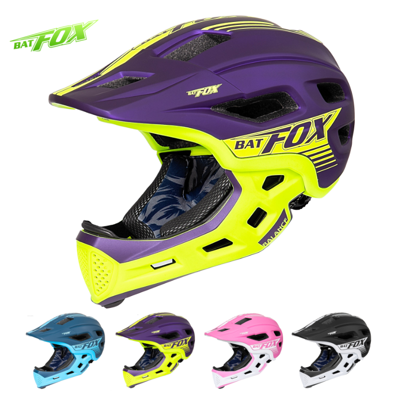 Scooter Helmet Set - BATFOX helm Full Face anak, helm