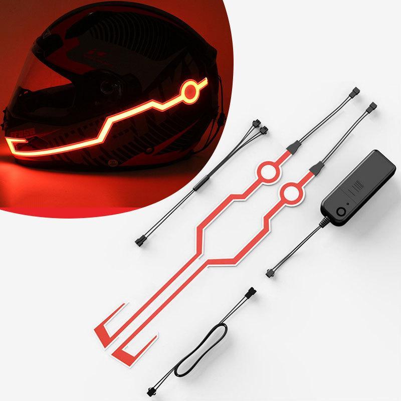 Scooter Helmet Set - Lampu Peringatan Helm Motor LED 1