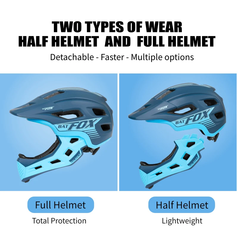BATFOX helm sepeda wajah penuh - Scooter Helmet Set ulasan dan harga